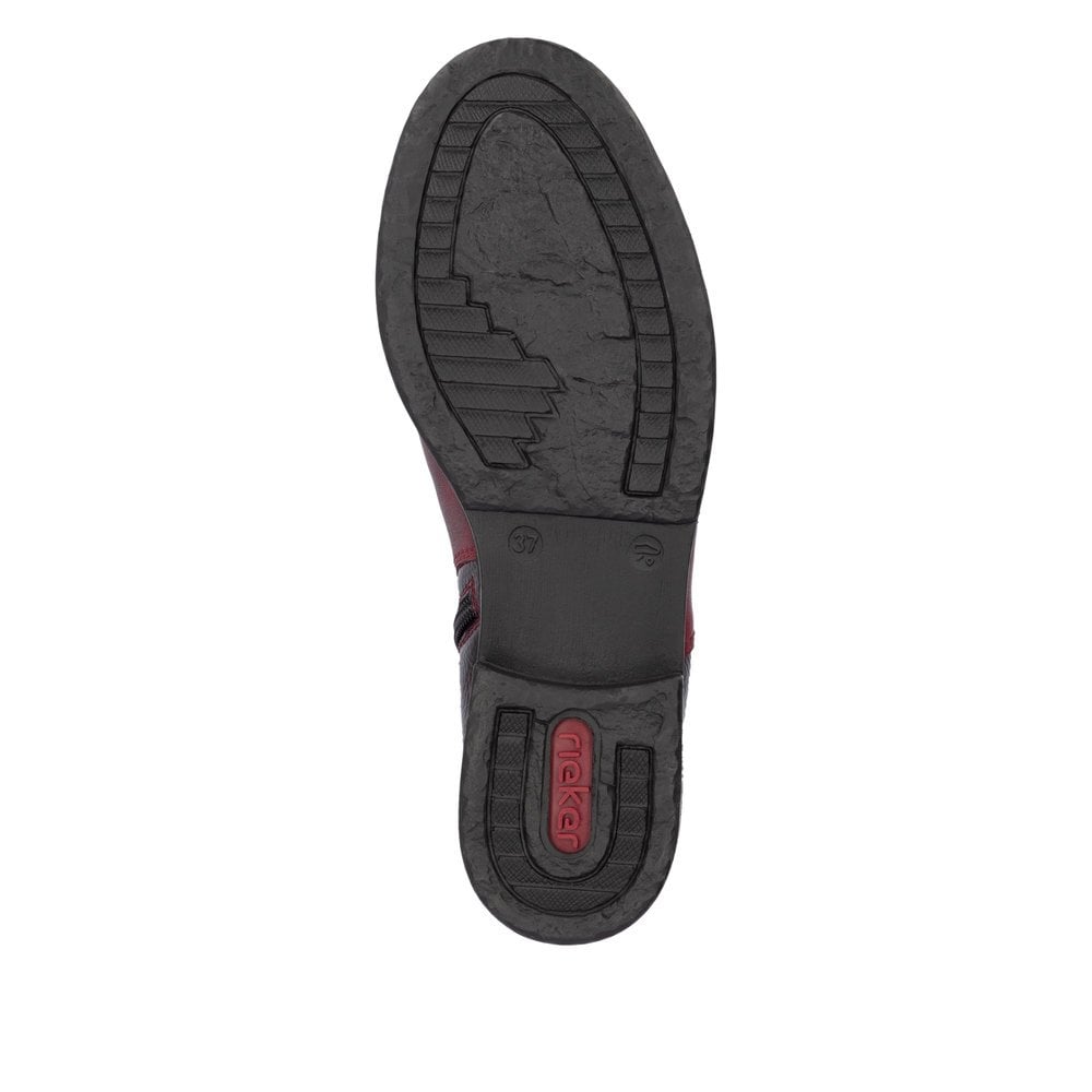 Rieker Z4965-35 Ladies Red Ankle Boot