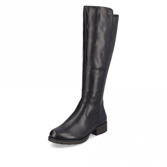 Rieker Z9591-01 Ladies Long Black Boots