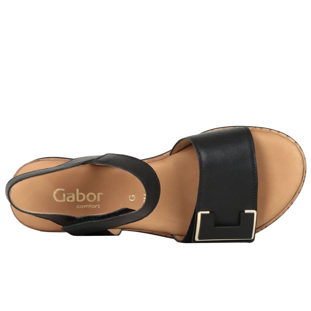Gabor 62.700.57 Ladies Shout Black Sandal
