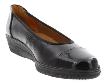 Gabor 06.402.37 Ladies Black Low Wedge Black Shoe
