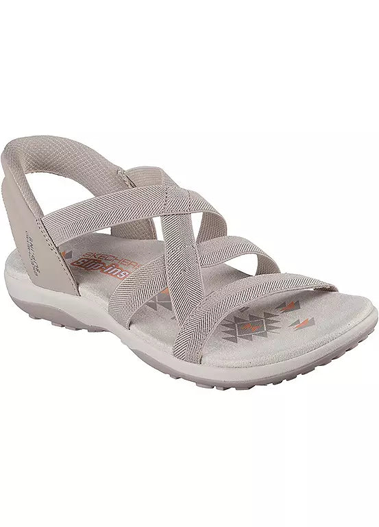 Skecher 163460 Ladies Reggae Slim Slip In Taupe Sandal