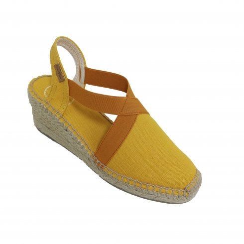 Toni Pons Ter Ladies Yellow Vegan Wedge