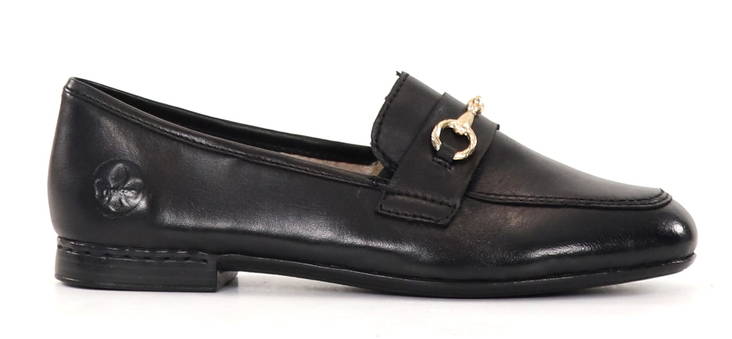 Rieker 51764-00 Ladies Black Loafer