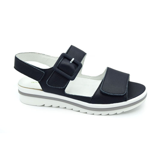 Waldlaufer 351013 171 194 Hakura Navy Ladies Velcro Sandle