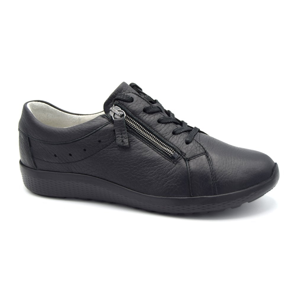 Waldlaufer 634002 199 001 Ladies Black Leather Shoe