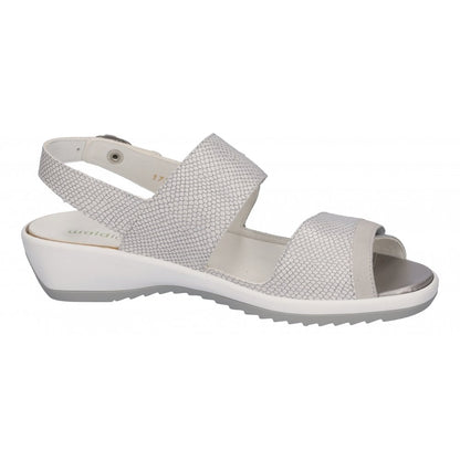 Waldlaufer 225017 402 573 Memphis Ladies Silver Velcro Sandal