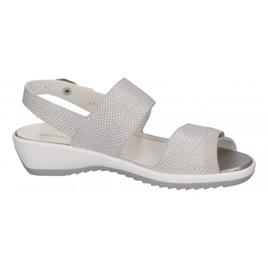 Waldlaufer 225017 402 573 Memphis Ladies Silver Velcro Sandal