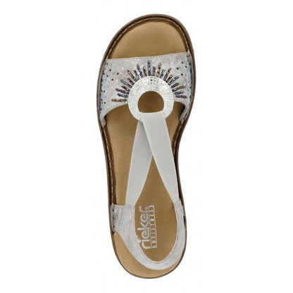Rieker 60880-90 Ladies Metallic Sandal