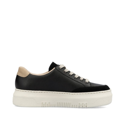 Rieker M1912-00 Ladies Black/Gold ZipTrainer
