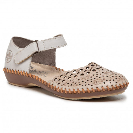 Rieker Ladies Light Taupe Sandals M1656-62