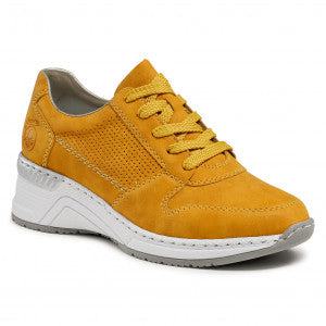 Rieker Ladies Mustard Yellow Trainers N4317-68