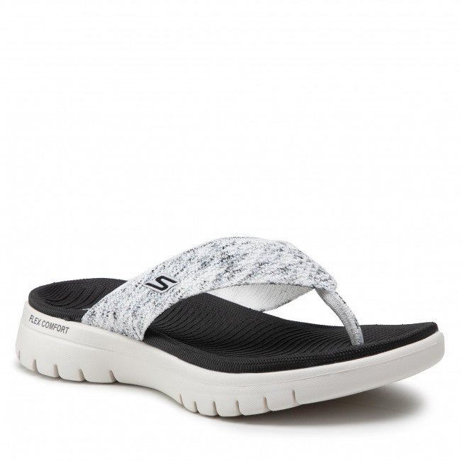 Skechers Ladies 140284 Toe Post On-The-Goflexsandal-Accen WBK