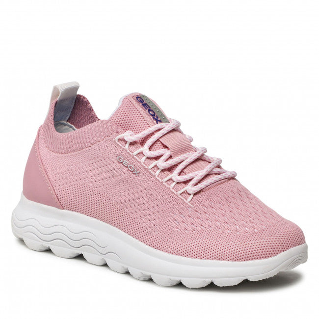 Geox Ladies D15NUA DS Spherica Knitted Pink Trainer