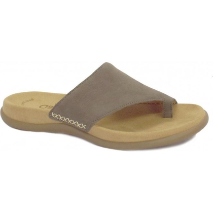 Gabor Ladies Lanzarote Taupe Toe Post Sandals 63.700.19