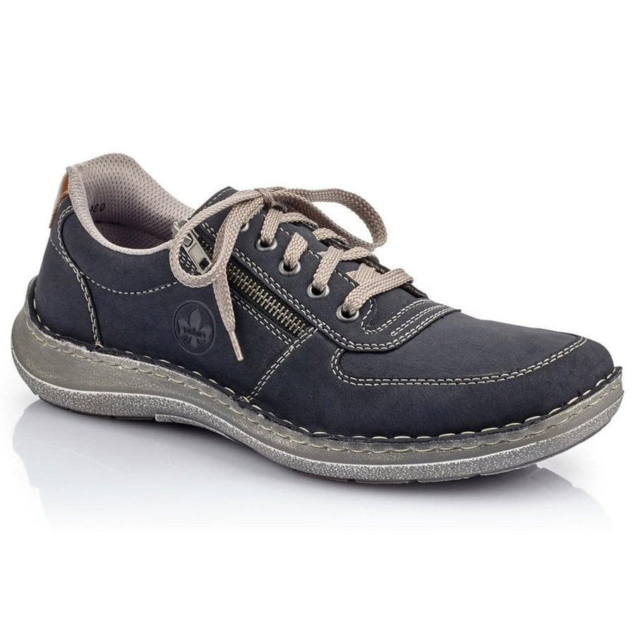 Rieker 03030-14 Men's Blue Zipper Shoes