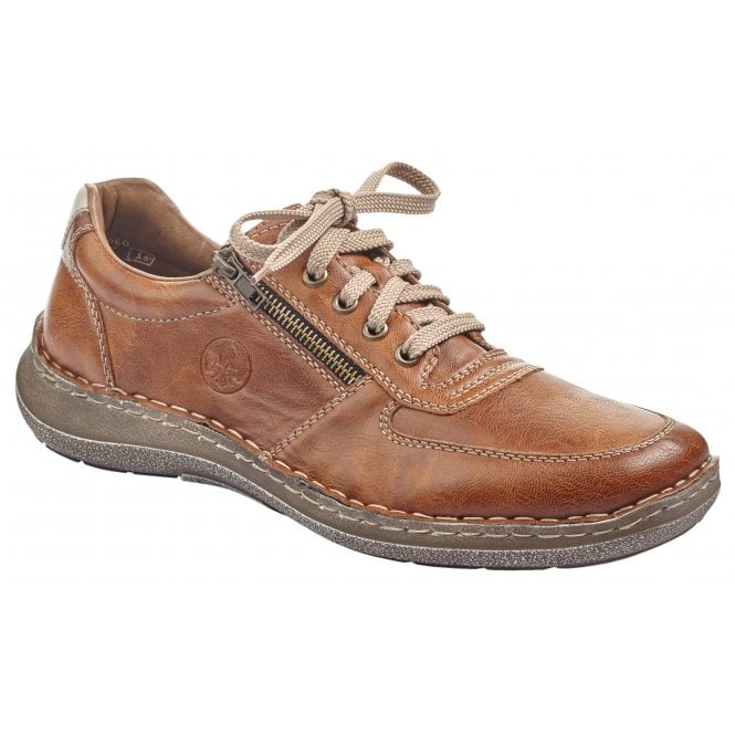 Rieker 03030-25 Men's Brown Zipper Shoes