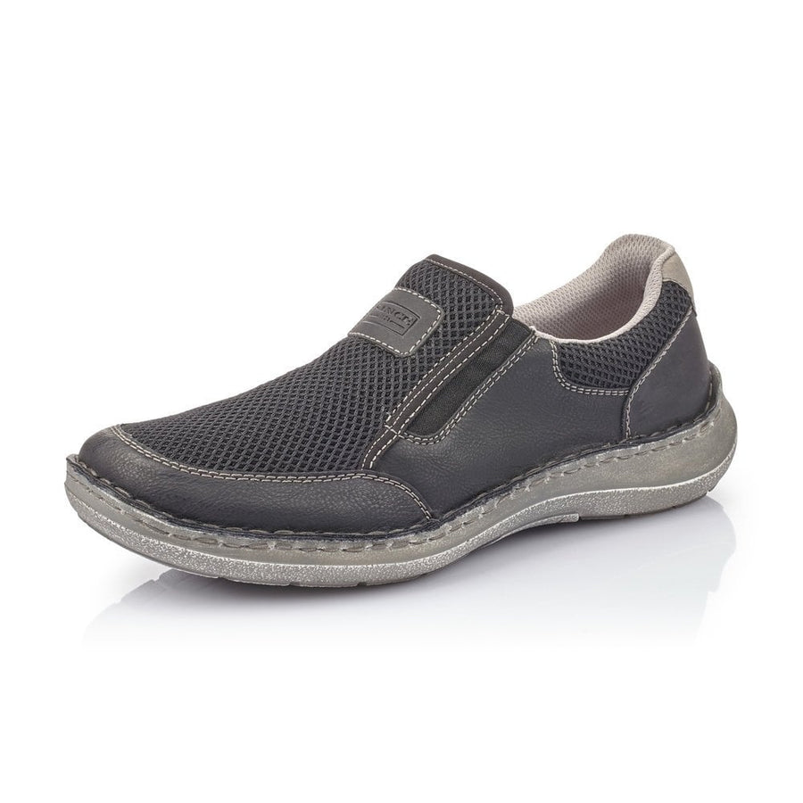 Rieker Men's Black Slip-On Shoes 03053-01