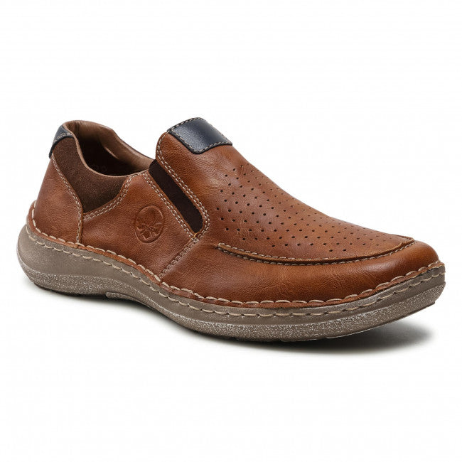 Rieker Men's Brown Slip On Shoes 03077-22