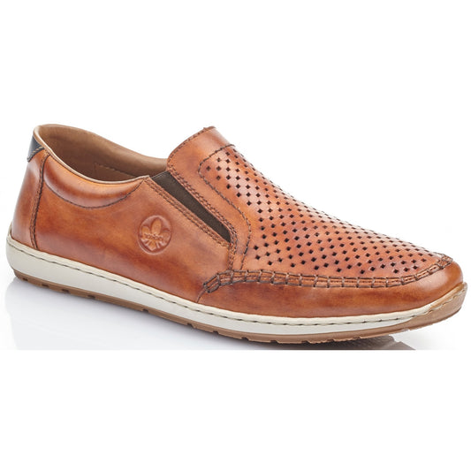 Rieker 08868-24  Mens Brown Slip On Shoes