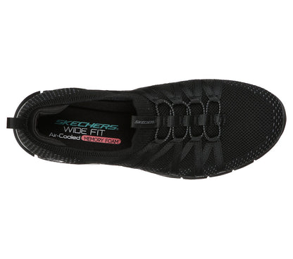 Skechers Ladies Gratis Black Trainers 104152