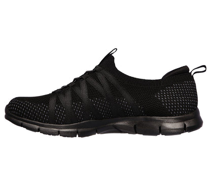 Skechers Ladies Gratis Black Trainers 104152