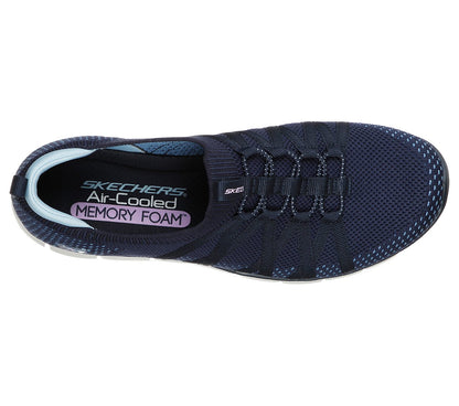 Skechers Ladies Gratis Chic Newness Ladies Navy Blue Trainers 104152
