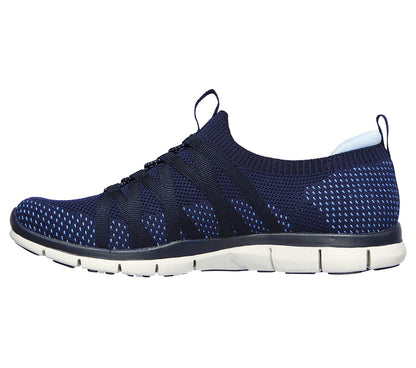Skechers Ladies Gratis Chic Newness Ladies Navy Blue Trainers 104152