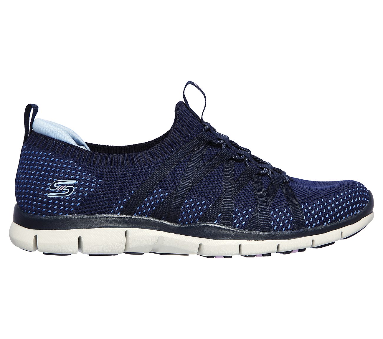 Skechers Ladies Gratis Chic Newness Ladies Navy Blue Trainers 104152