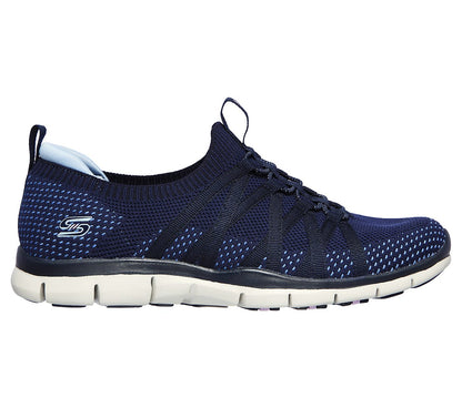 Skechers Ladies Gratis Chic Newness Ladies Navy Blue Trainers 104152