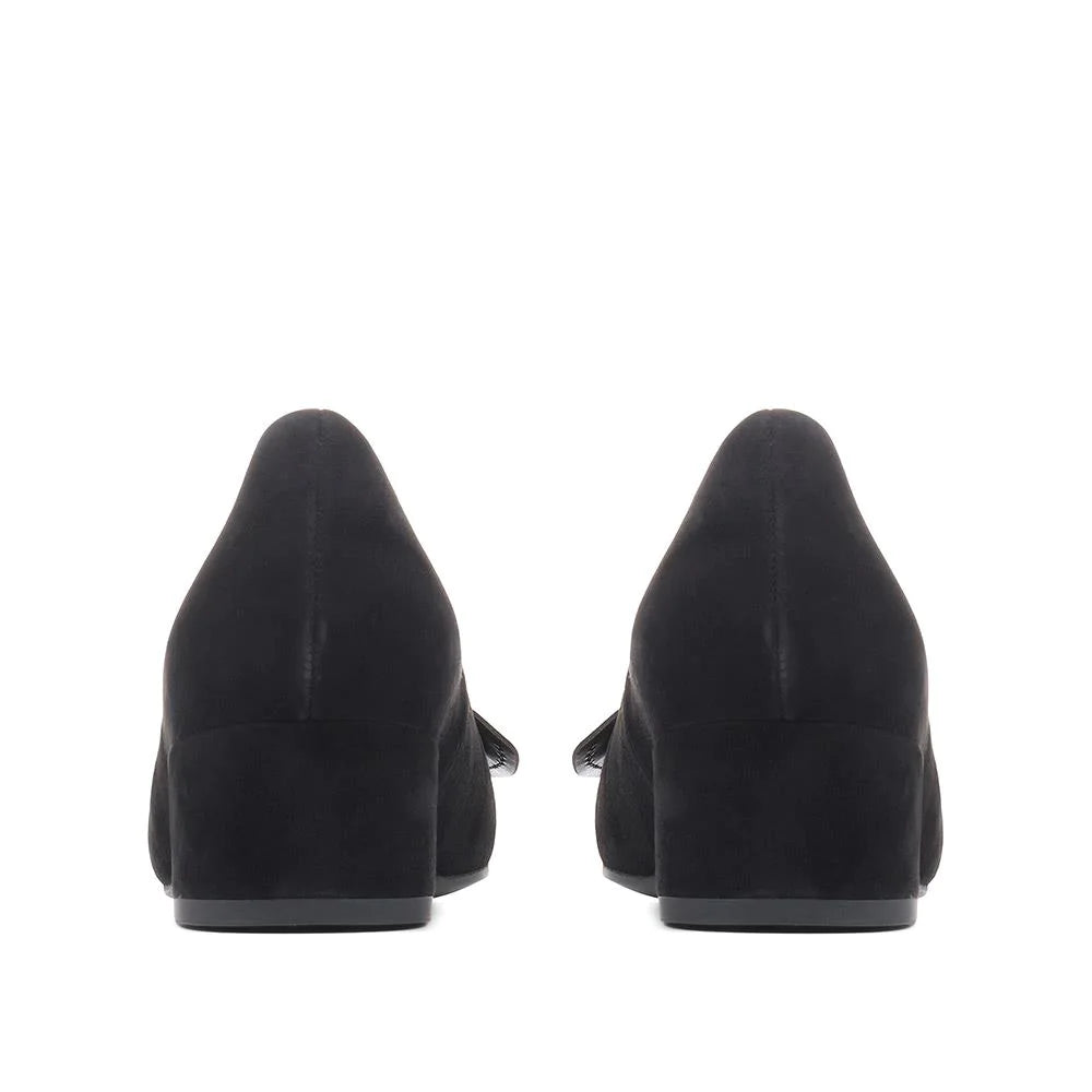 Gabor 91.442.17 Black Suede Block Heel Shoe