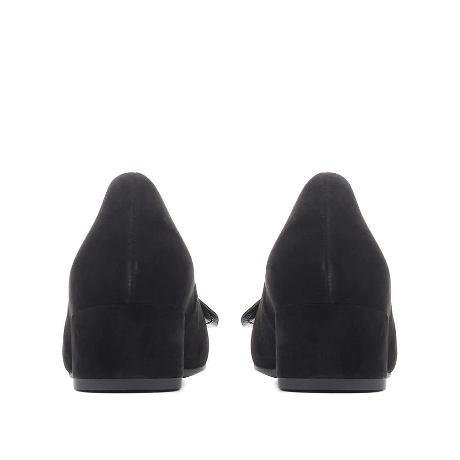 Gabor 91.442.17 Black Suede Block Heel Shoe