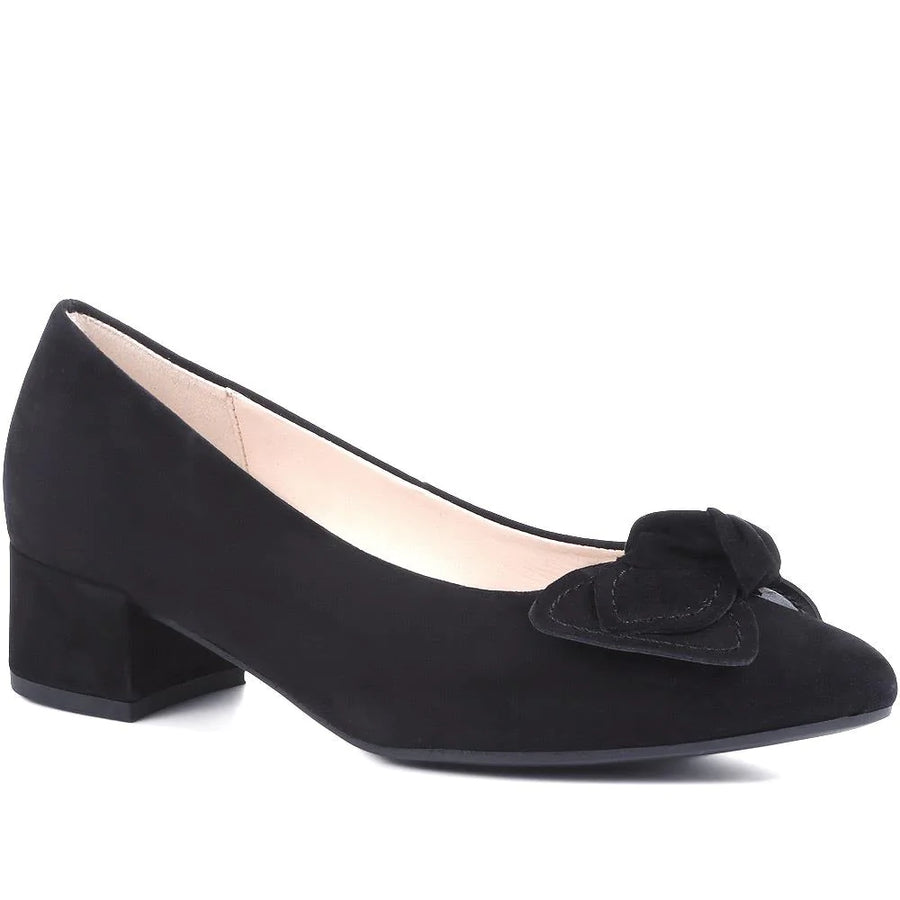 Gabor 91.442.17 Black Suede Block Heel Shoe