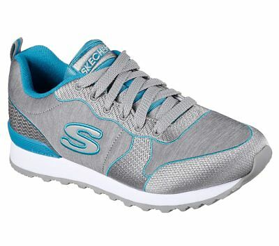 Skechers Ladies OG 85 - Quick Stitch Retro Grey/Blue Sports Trainers 114