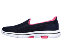 Skechers Ladies Go Walk 5 Fantasy Navy Hot Pink Trainers 124038