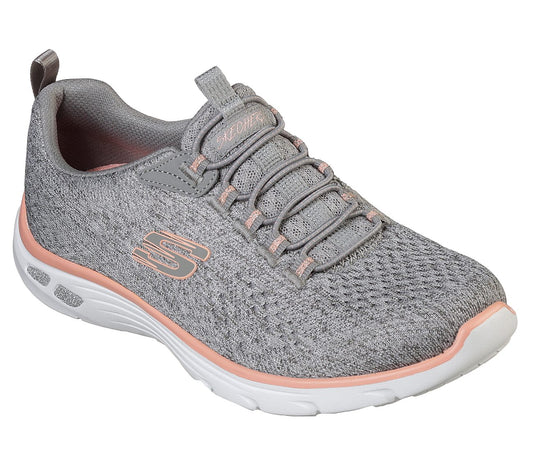 Skechers Ladies Grey/Coral Trainers 12824