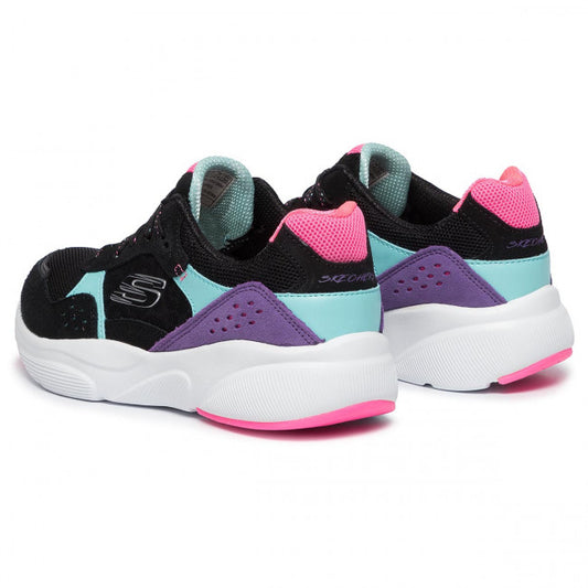 Skechers Ladies Meridian No Worries Black/Multi Trainers 13020