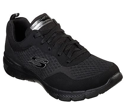 Skechers Ladies Flex Appeal 3.0 Go-Forward Black Trainers 13069