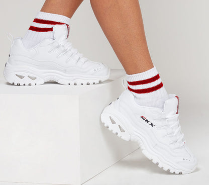 Skechers Ladies Energy Timeless Vision White Trainers 13423