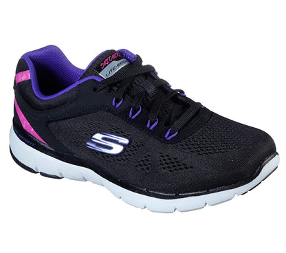 Skechers Ladies Flex Appeal 3.0 Steady Move Black Trainers 13474