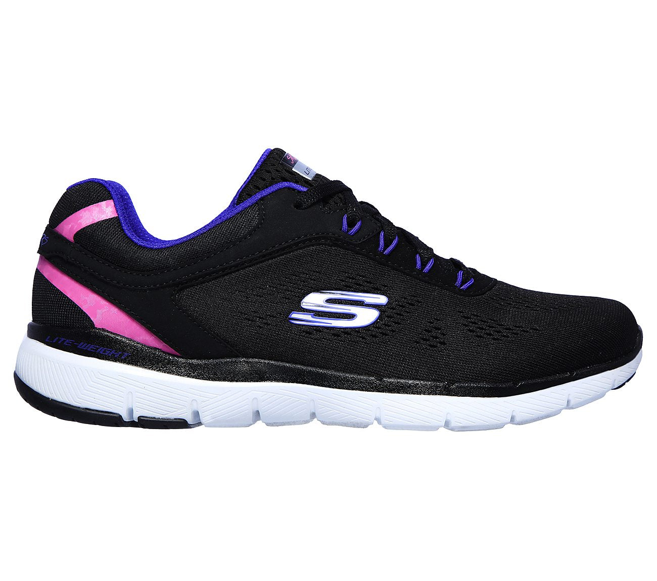 Skechers Ladies Flex Appeal 3.0 Steady Move Black Trainers 13474