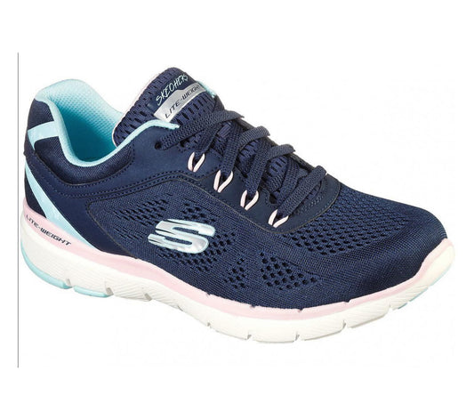 Skechers Ladies Flex Appeal 3.0 Steady Move Navy Trainers 13474