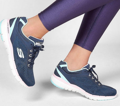 Skechers Ladies Flex Appeal 3.0 Steady Move Navy Trainers 13474