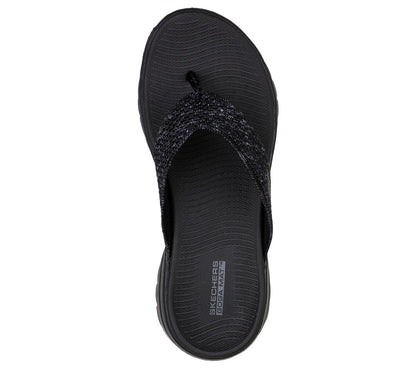 Skechers Ladies 140284 Toe Post On-The-Goflexsandal-Accen BKGY