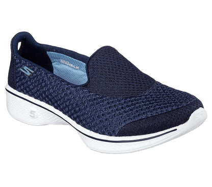 Skechers Ladies Kindle Slip-On Navy Blue/White Trainers 14145
