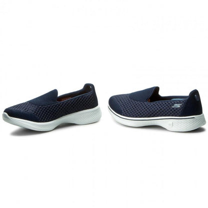 Skechers Ladies Kindle Slip-On Navy Blue/White Trainers 14145
