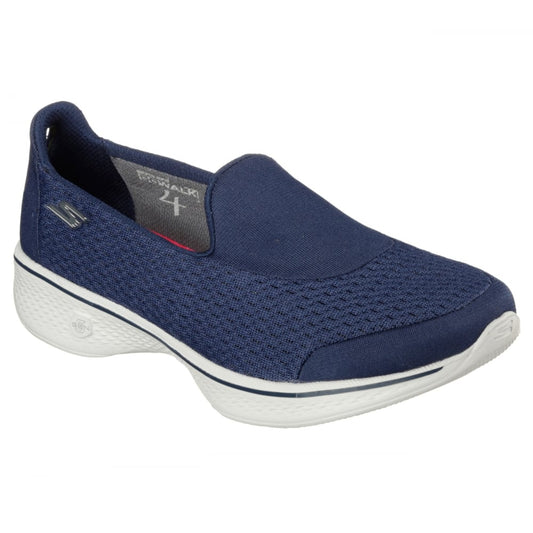 Skechers Ladies GOWalk Joy Navy/White Slip-On Trainers 14148