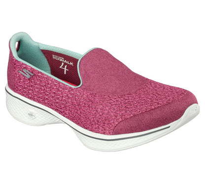 Skechers Ladies GOwalk Pursuit Pink Slip On Trainers 14148