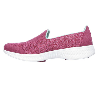 Skechers Ladies GOwalk Pursuit Pink Slip On Trainers 14148