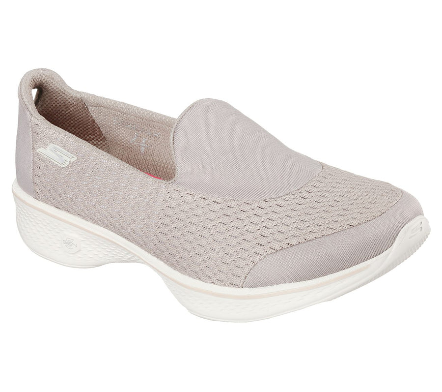 Skechers Ladies GOWalk Joy Taupe/White Trainers 14148