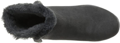 Skechers Ladies On The Go Joy Bundle Up Boots Charcoal Grey Ankle Boots 14355